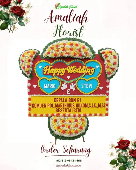 Papan Bunga Pernikahan Gunungan